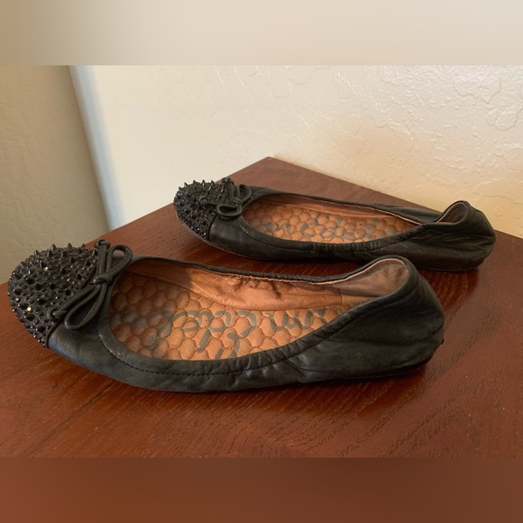 Sam Edelman Beatrix Sparkly Spiky Toe Ballet Flat, Size 7 - Picture 3 of 8